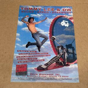 Tommy Lee of Motley Crue - DW PEDALS - 1994 Print Advertisement
